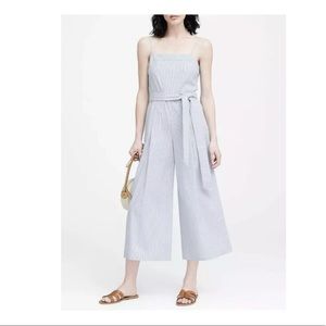 Banana Republic Linen-Cotton Cropped Jumpsuit